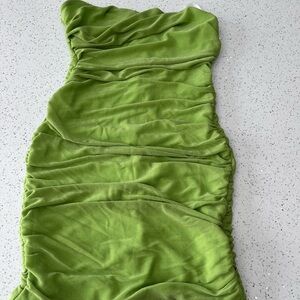 SHEIN Bae Green Ruched Dress mini bodycon dress size medium